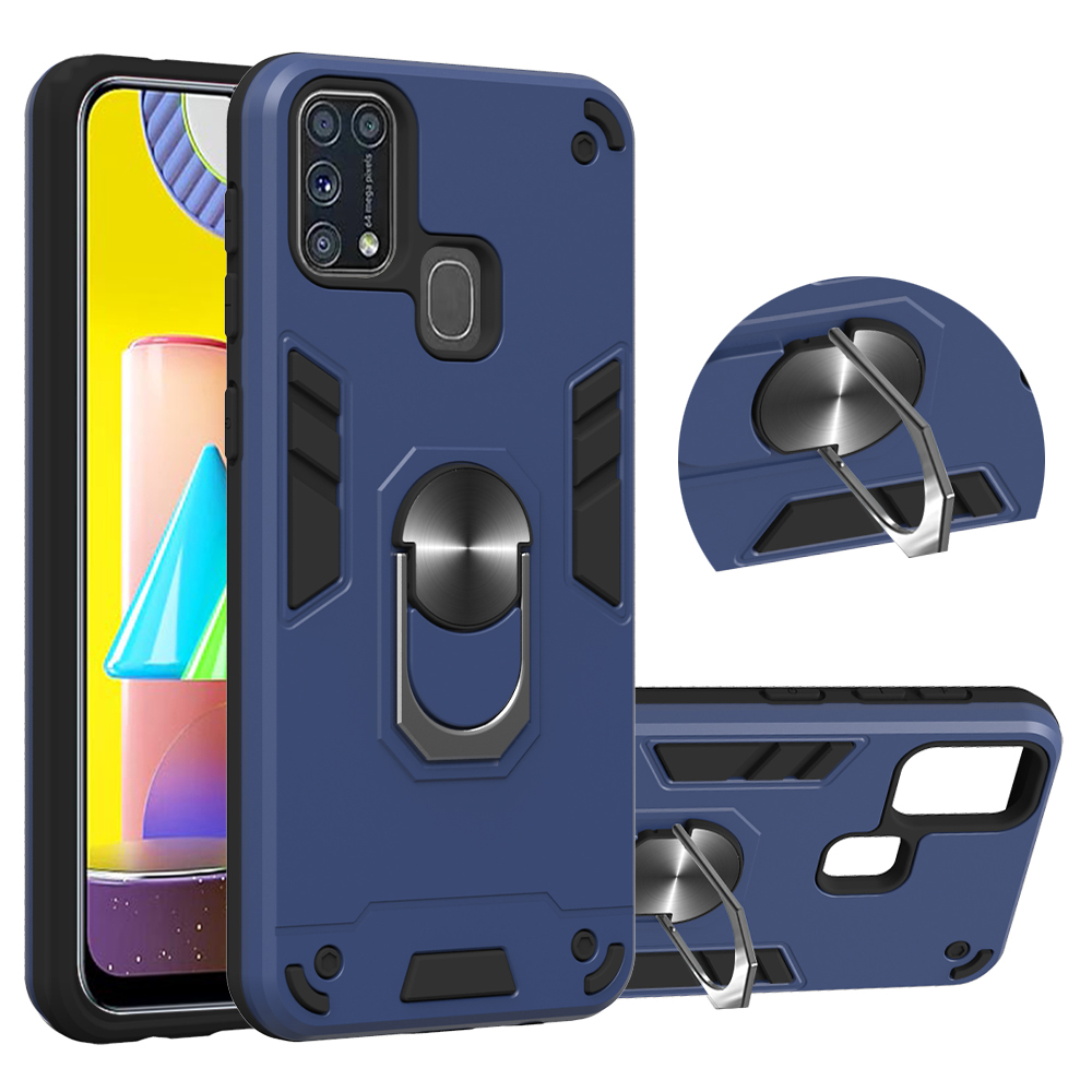 

ПК + ТПУ С Вращающимся Корпусом Для Samsung Galaxy M31 - Темно-синий, Galaxy M31