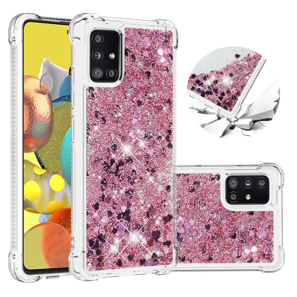 

Крышка Мобильного Телефона TPU Quicksand Для Samsung Galaxy A51 5G SM-A516 - Розовое Золото, Galaxy A51 5G