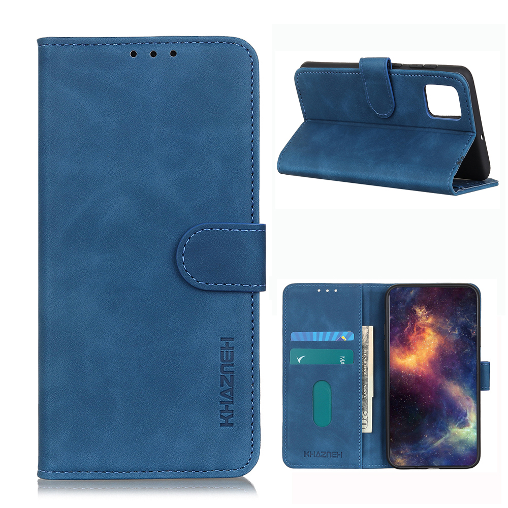 

Khazneh Retro Leather с Крышкой Мобильного Телефона Кошелька Для Samsung Galaxy M51 - Синий, Galaxy M51