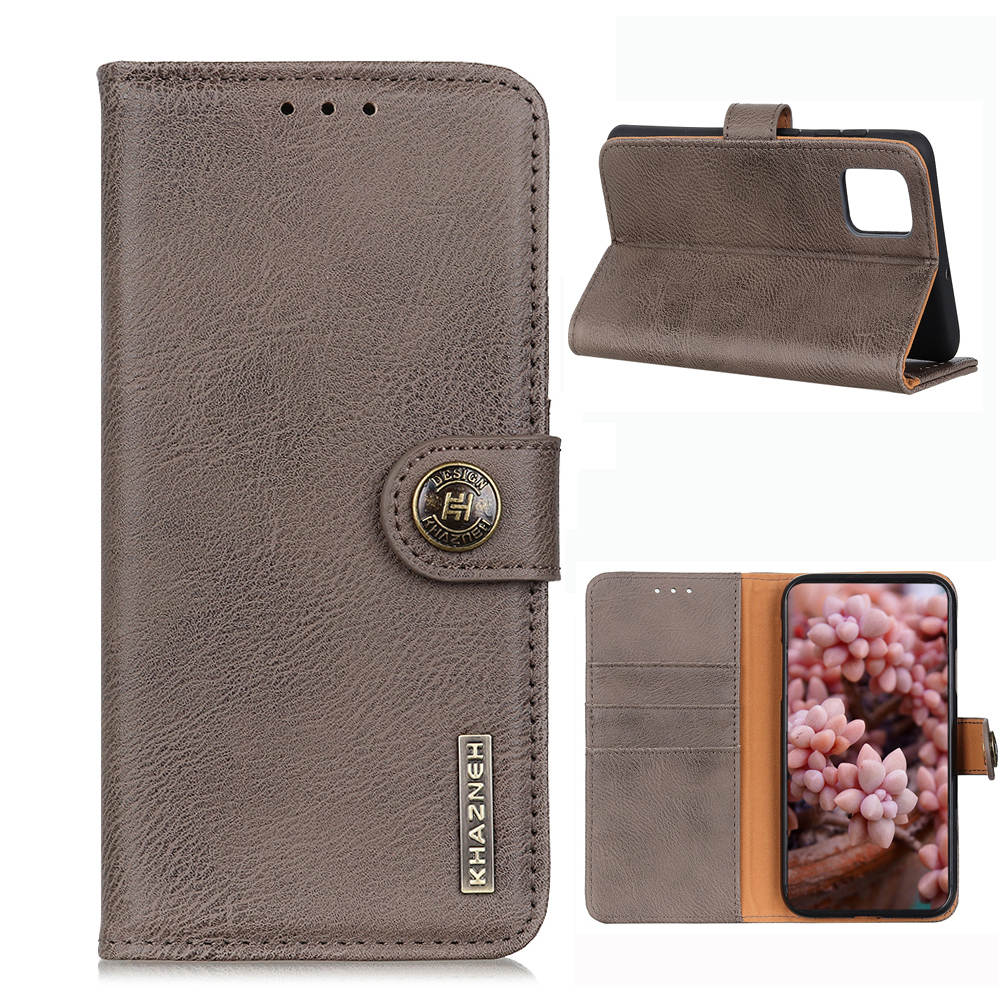 

KHAZNEH Leather with Wallet Stand Unique Case for Samsung Galaxy M51 - Grey, Galaxy M51