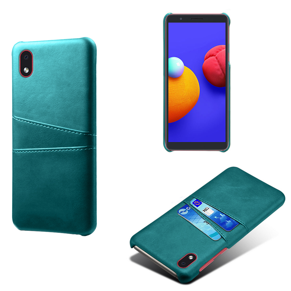 

KSQ PU Leather Coated Plastic Shell with Double Card Slots for Samsung Galaxy M01 Core - Green, Galaxy M01 Core