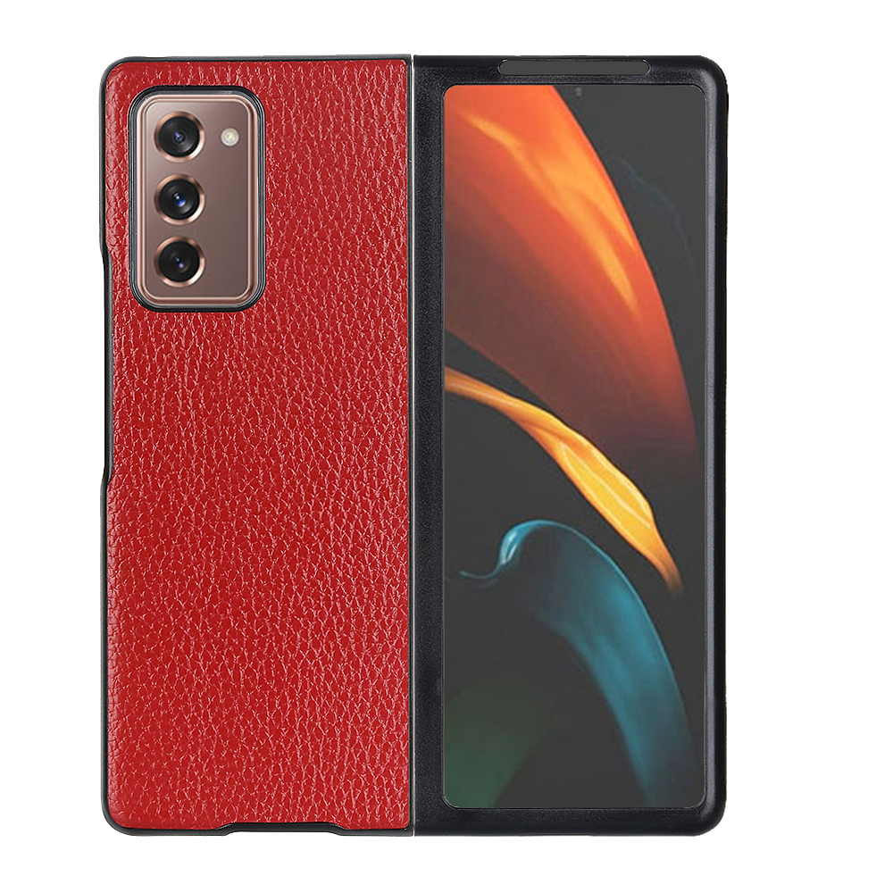

Натуральная Кожа Для Натуральной Кожи Litchi Skine Для Samsung Galaxy Z Fold2 5G - Красный, Galaxy Z Fold2 5G
