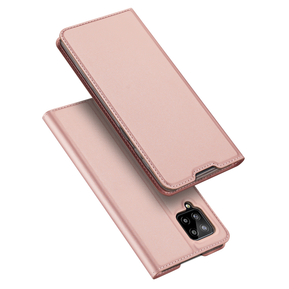 

Dux Ducis Skin Pro Series Series Design Card Splot Cemine Mobile Phone Case Folio Flip Shell Для Samsung Galaxy A42 5G/M42 5G - Розовое Золото, Galaxy A42 5G