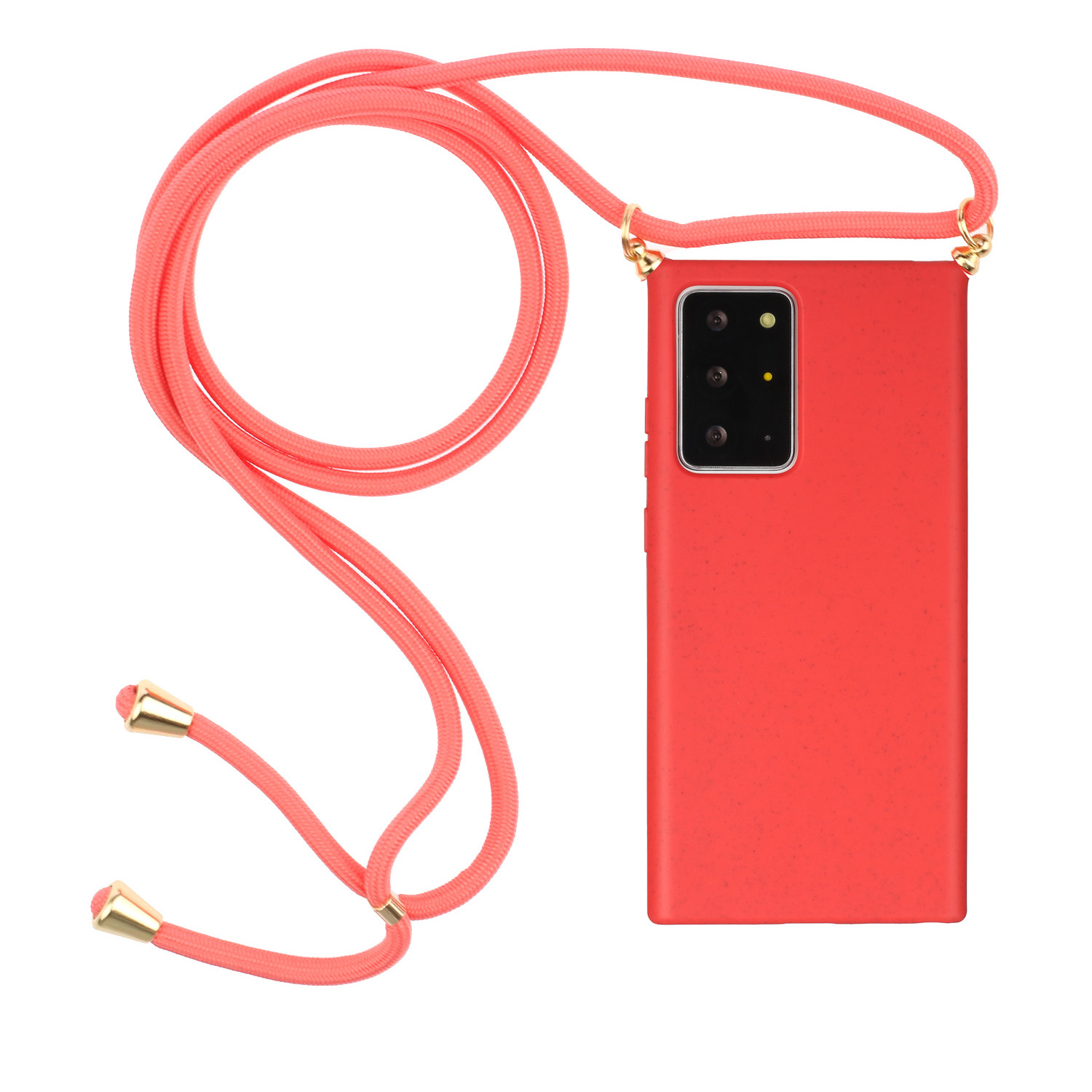 

Eco-Friendly Natural Wheat Straw Soft TPU Phone Cover with Multi-function Strap for Samsung Galaxy Note20 Ultra/Note20 Ultra 5G - Red, Galaxy Note20 Ultra