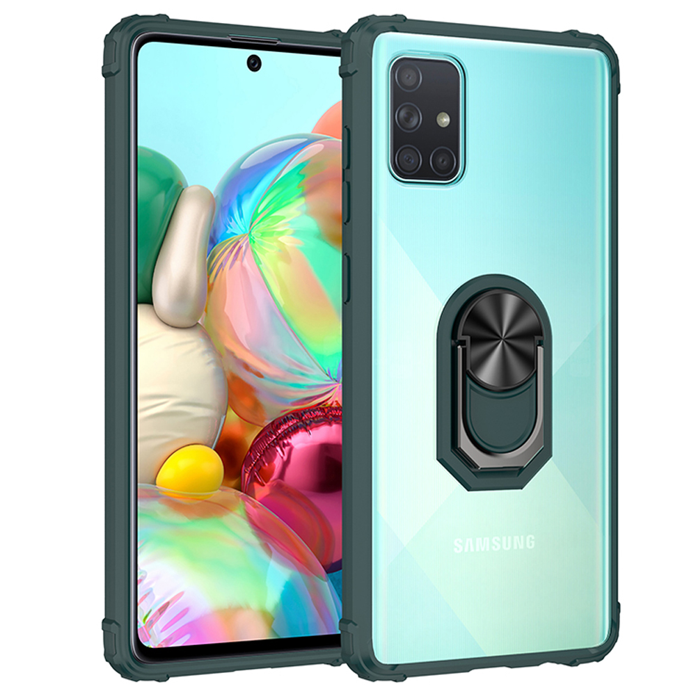 

Держатель Кольца Kickstand Acryle TPU Combo Protector Shell Для Samsung Galaxy A71 SM-A715 - Зеленый, Galaxy A71 4G