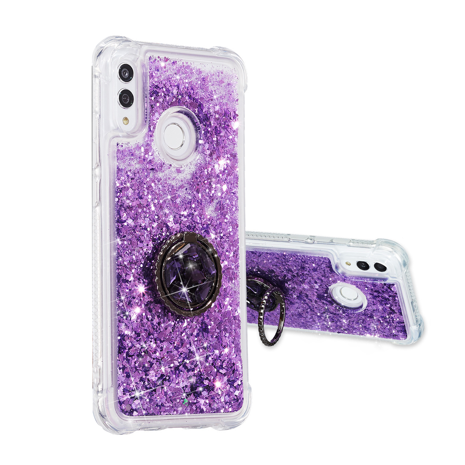 

Glitter Powder Quicksand Rhinestone Decor Kickstand TPU Shell for Samsung Galaxy A20e - Purple, Galaxy A20e