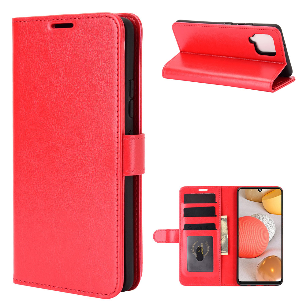 

Crazy Horse Texture Leather Wallet Cell Phone Protective Case for Samsung Galaxy A42 5G - Red, Galaxy A42 5G