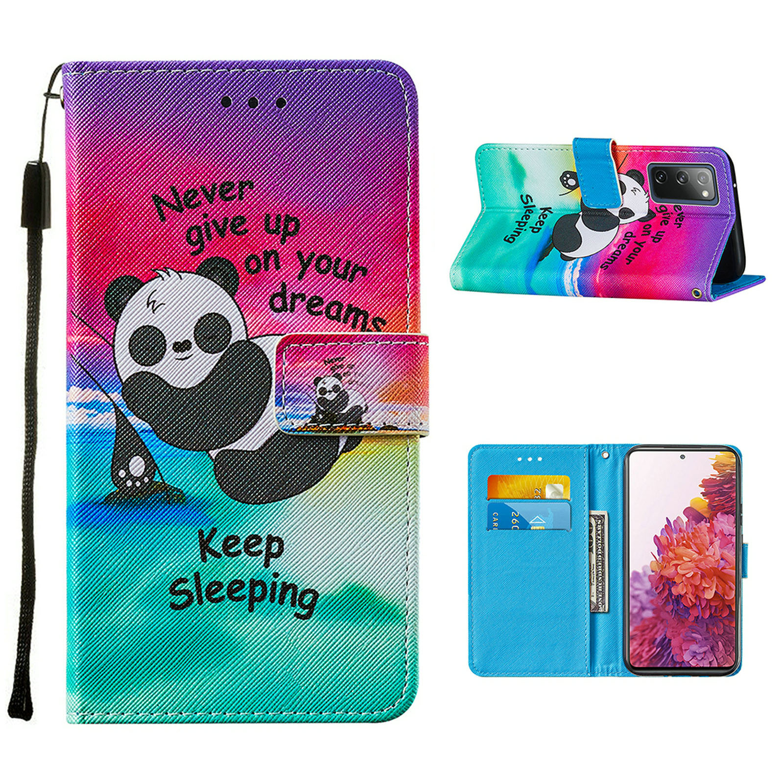 

Cross Texture Pattern Phyption Flip Кожаный Кошелек Подставка Для SAMSUNG Galaxy S20 FE / S20 Вентилятор / S20 Fe 5G / S20 Вентилятор 5G - Панда, Galaxy S20 FE 5G