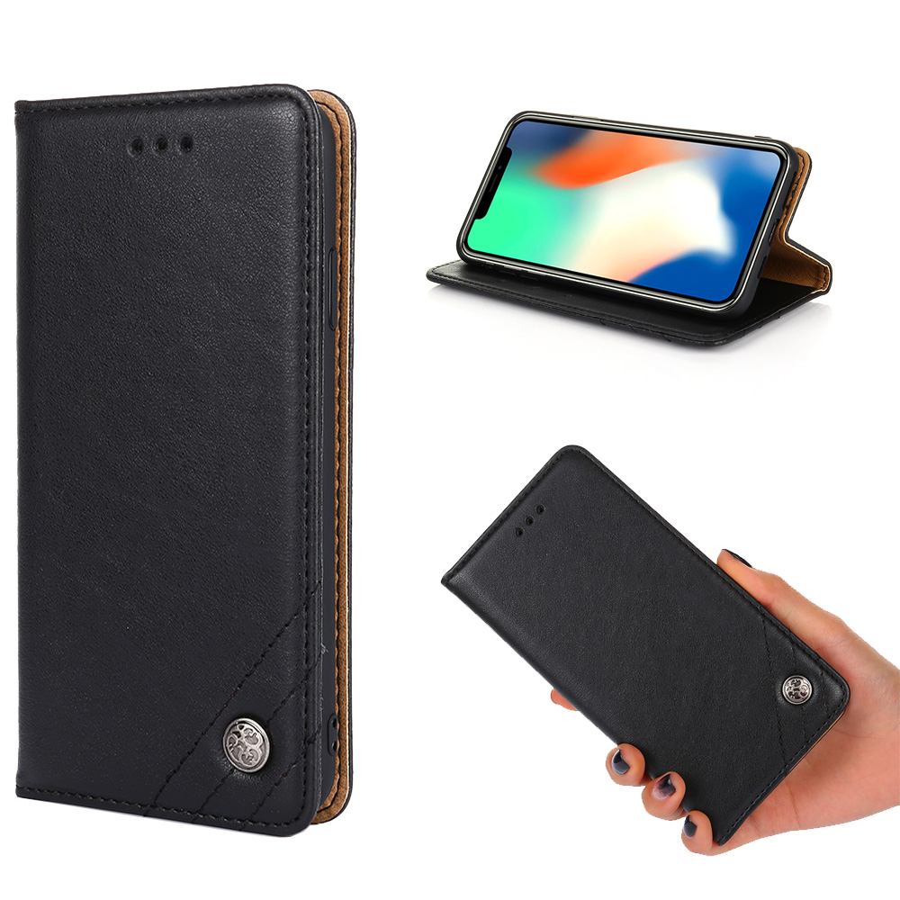 

Non-Magnetic TPU + PU Leather Wallet Phone Cover for Samsung Galaxy S20 Plus/S20 Plus 5G - Black, Galaxy S20 Plus