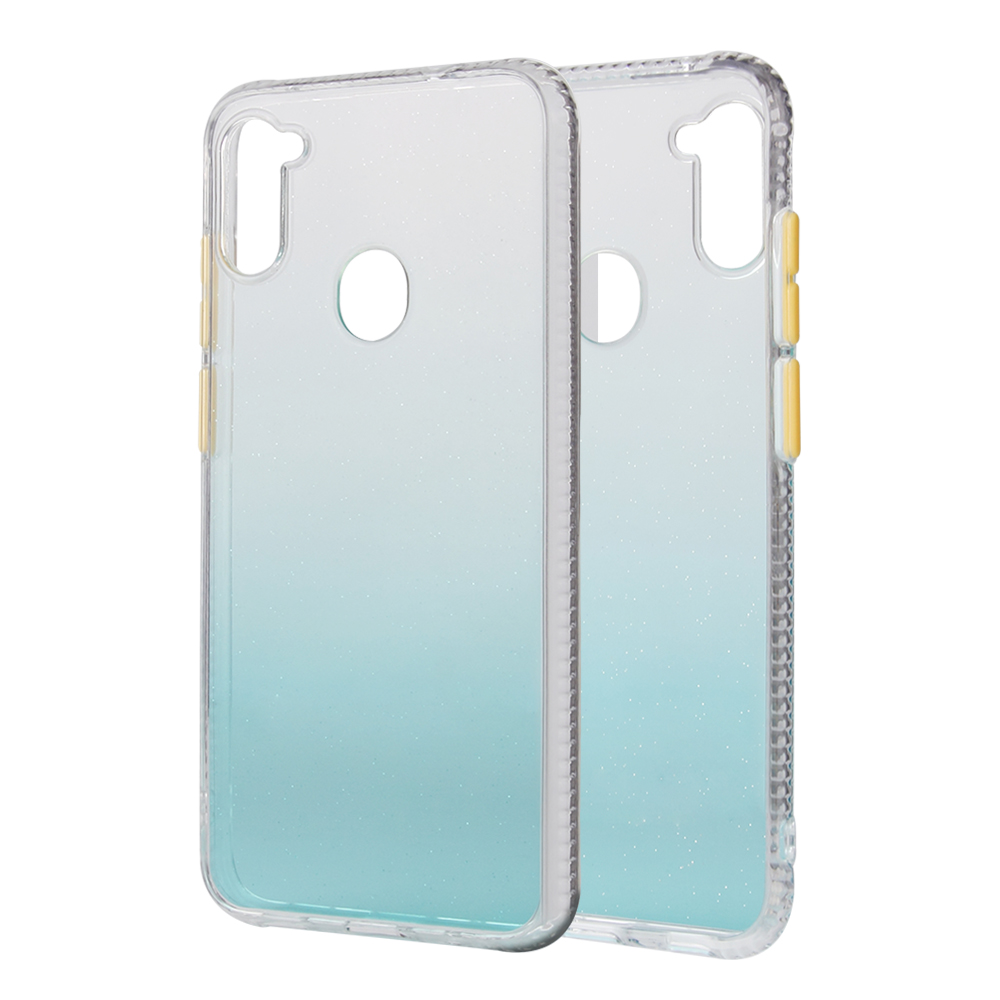 

Gradient Color Acrylic TPU Hybrid Mobile Casing for Samsung Galaxy A11 (EU Version) - Green, Galaxy A11