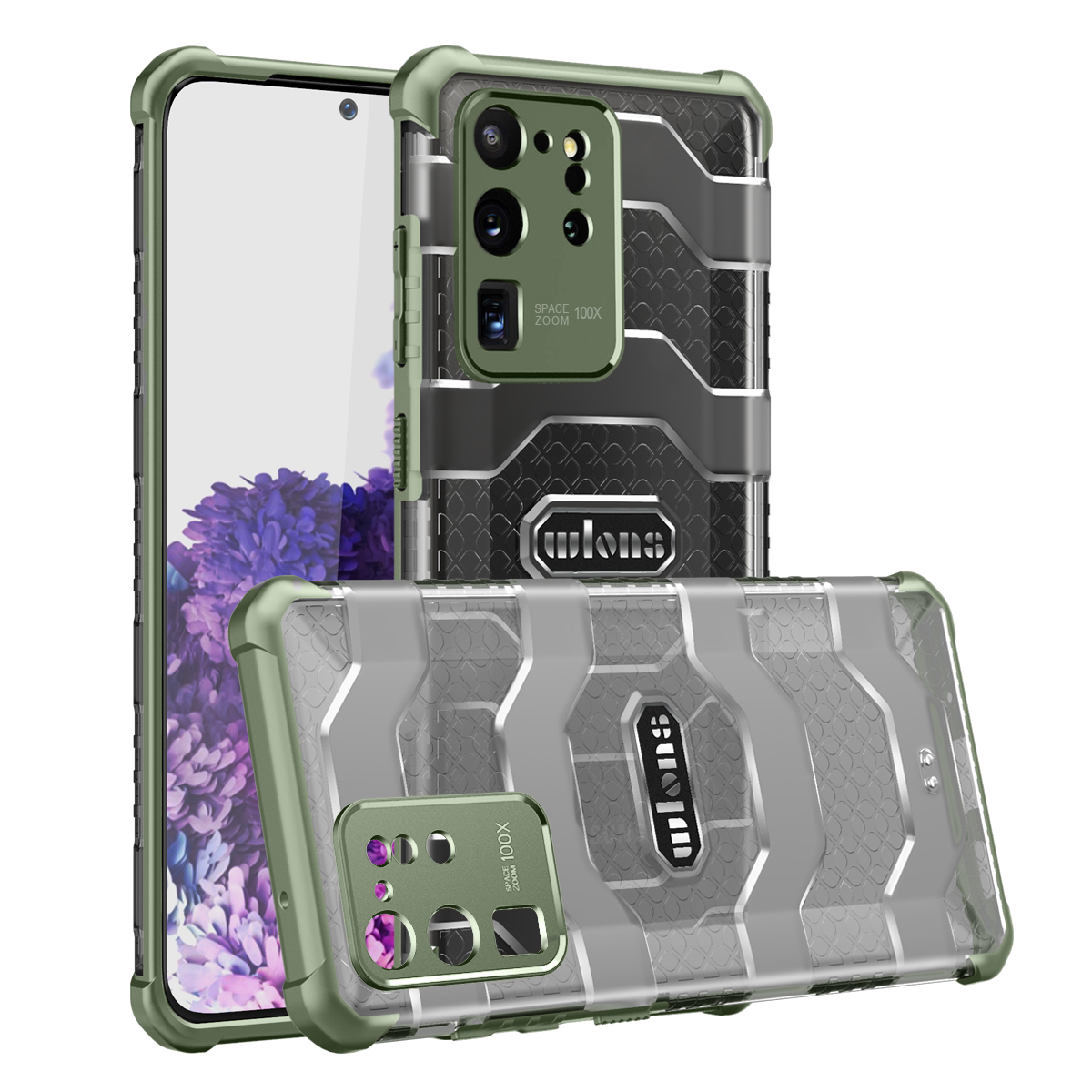 

Explorer Series Non-slip Hard PC + TPU Hybrid Phone Case for Samsung Galaxy S20 Ultra Cover - Light Green, Galaxy S20 Ultra