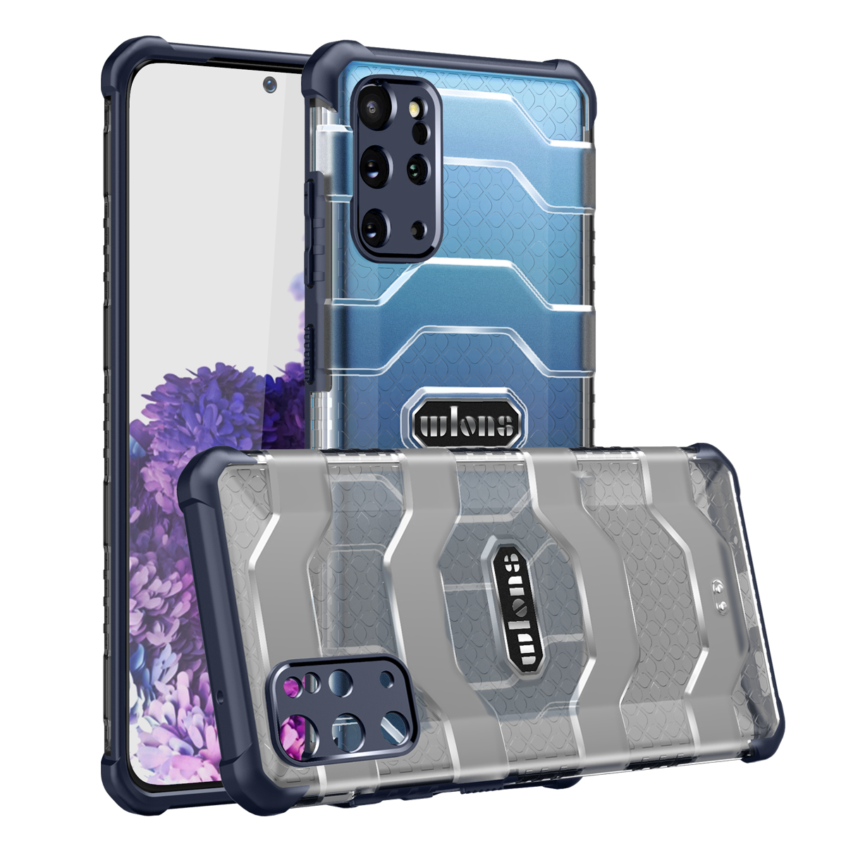 

Серия Explorer Nonslip Hard PC + TPU Телефона Для Samsung Galaxy S20 Plus/S20 Plus 5G Cover - Темно-синий, Galaxy S20 Plus 4G