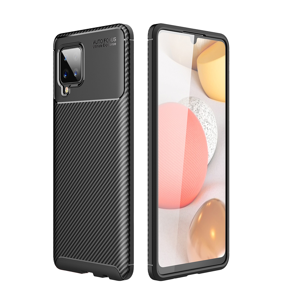 

Шокопродая Углеродная Текстура Мягкая Крышка TPU Для Samsung Galaxy A42 5G - Черный, Galaxy A42 5G