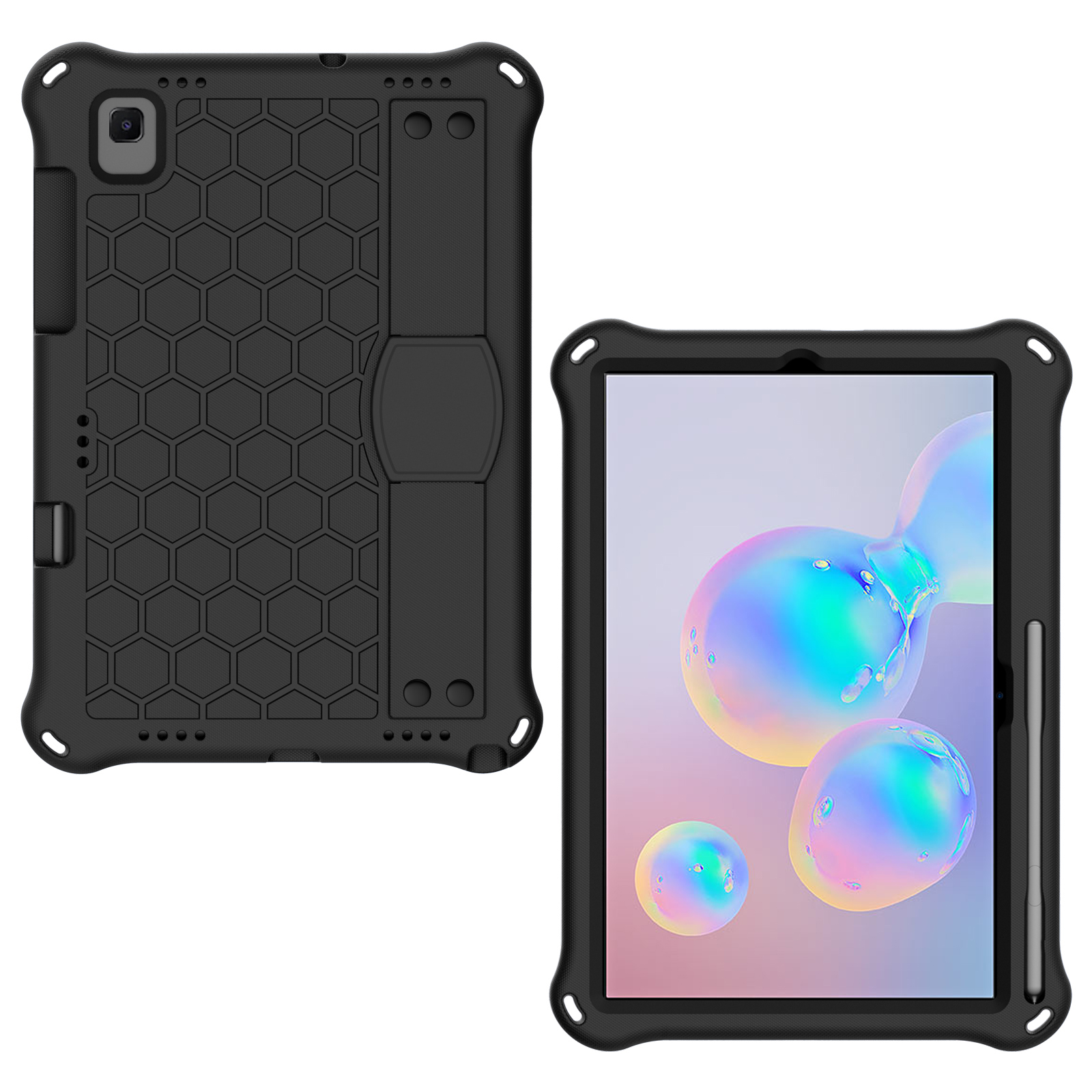 

Honeycomb Texture Protector EVA Phone Case for Samsung Galaxy Tab S6 Kickstand Cover - Black, Galaxy Tab S6