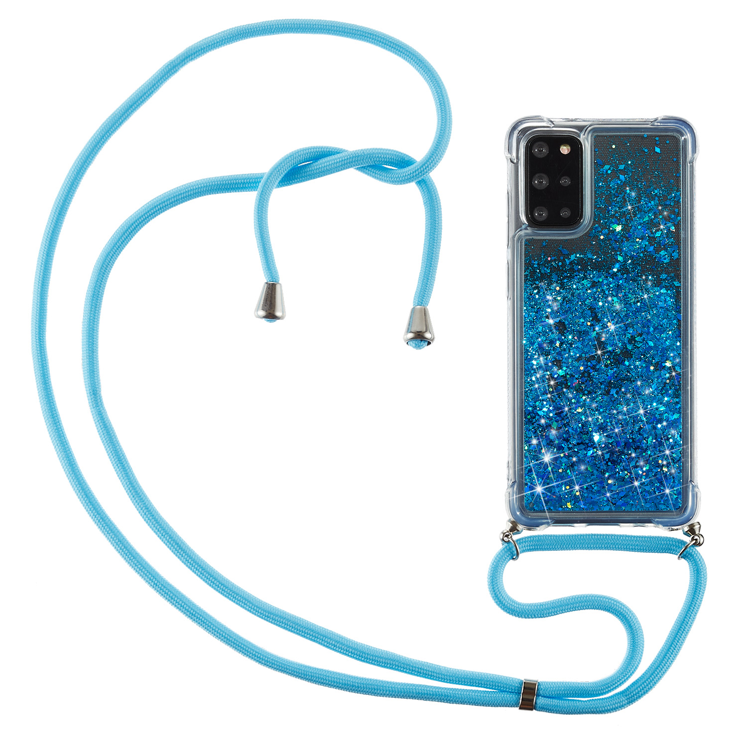

For Samsung Galaxy S20 FE/S20 Fan Edition/S20 FE 5G/S20 Fan Edition 5G/S20 Lite/S20 FE 2022 Quicksand TP Case with Lanyard - Blue, Galaxy S20 FE 5G