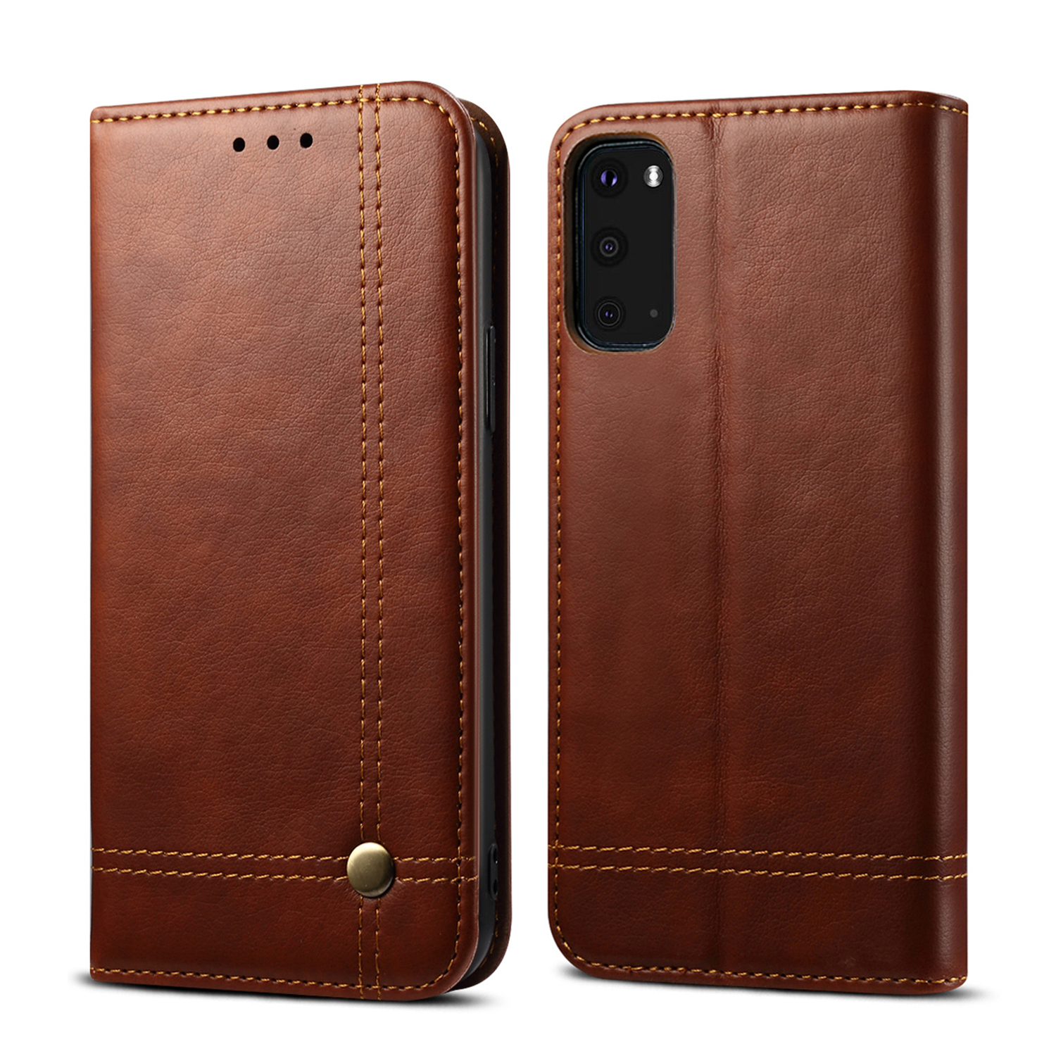 

Leisure Style TPU + Crazy Horse Texture PU Leather Phone Cover Case for Samsung Galaxy S20 FE/S20 Fan Edition/S20 FE 5G/S20 Fan Edition 5G/S20 Lite - Brown, Galaxy S20 FE