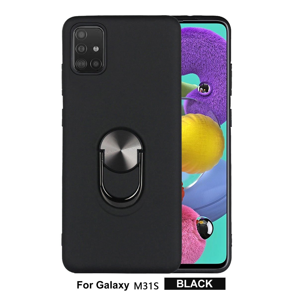 

Съемный PC + Combo Combo Защитный Чехол Для Samsung Galaxy M31S - Чернить, Galaxy M31s