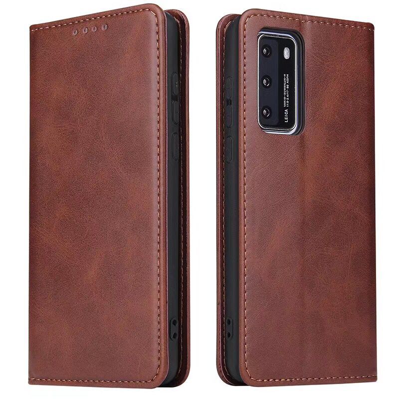 

Business Style Strong Magnet Phone Wallet PU Leather Cover Shell for Samsung Galaxy S20 FE/S20 Fan Edition/S20 FE 5G/S20 Fan Edition 5G/S20 Lite - Brown, Galaxy S20 Lite