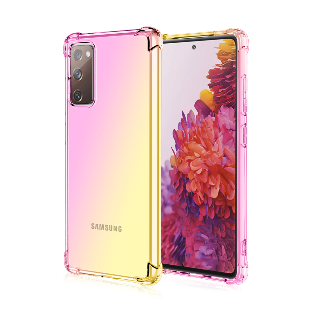 

Градиент TPU Anti-Dound Cover Cover Для Samsung Galaxy S20 FE / S20 Fan Edition / S20 FE 5G / S20 Fan Edition 5G / S20 Lite - Розовое / Золото, Galaxy S20 Lite