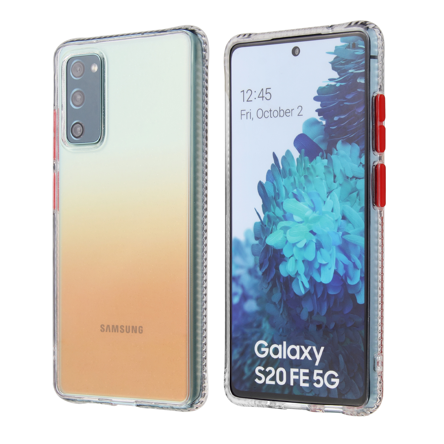 

Color Gradient TPU + Acrylic Phone Cover Shell for Samsung Galaxy S20 FE/S20 Fan Edition/S20 FE 5G/S20 Fan Edition 5G/S20 Lite - Orange, Galaxy S20 Lite