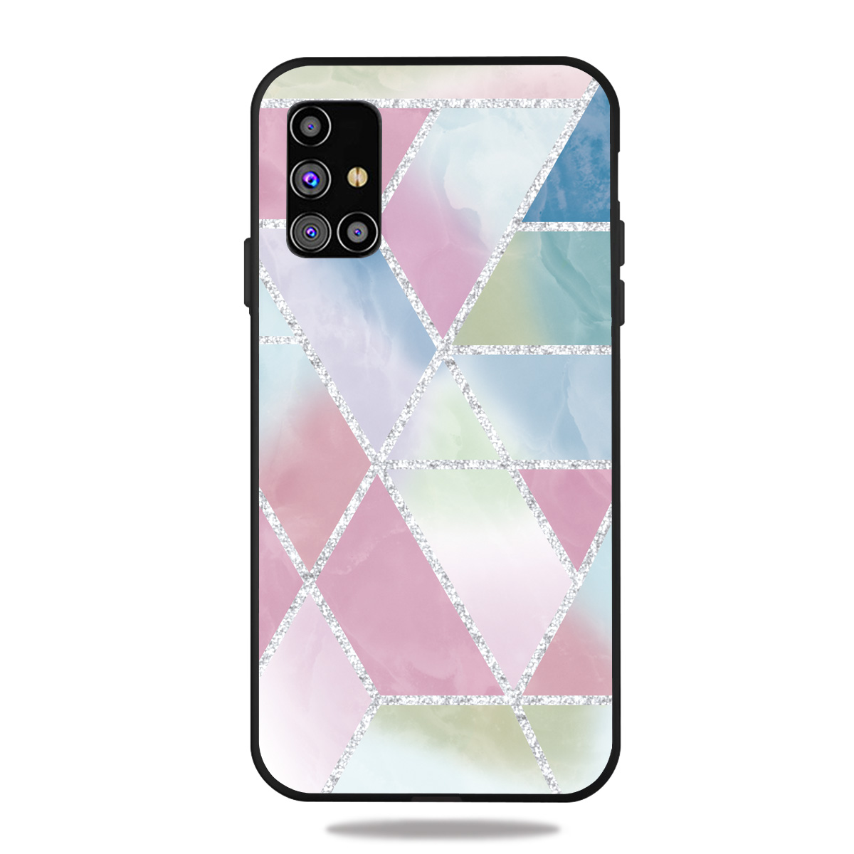 

Модный Мрамор С Рисунком Для Samsung Galaxy M31S Matte Black TPU - Стиль Л., Galaxy M31s