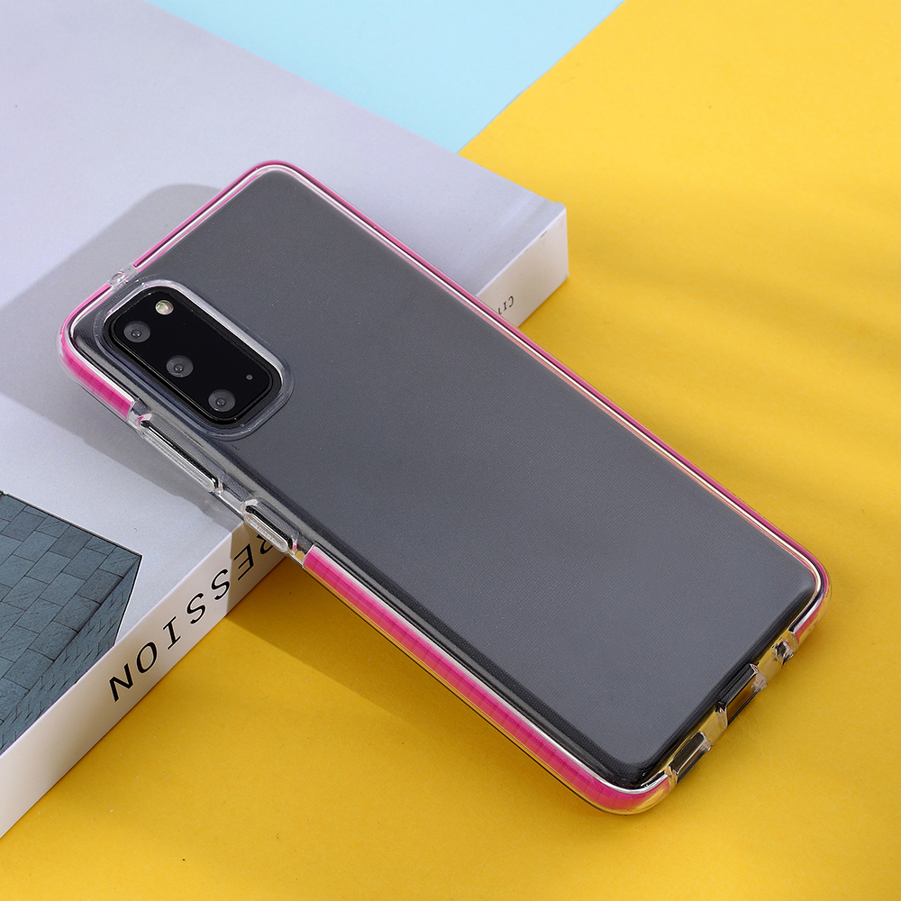 

Crystal Clean Bi-Color TPU Чехол Для Телефона TPU Для Samsung Galaxy S20 FE / S20 Fan Edition / S20 Fe 5G / S20 Fan Edition 5G / S20 Lite - Роза, Galaxy S20 Lite