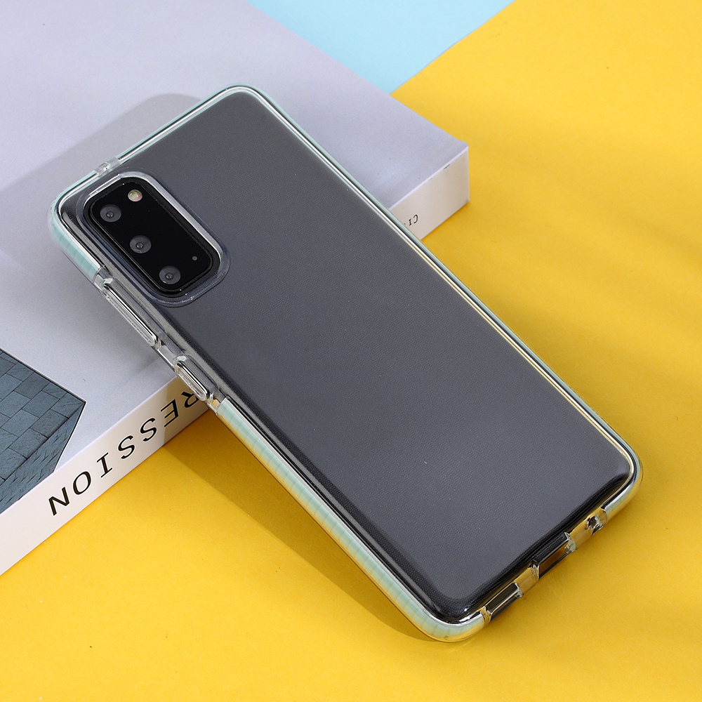 

Crystal Clean Bi-Color TPU Чехол Для Телефона TPU Для Samsung Galaxy S20 FE / S20 Fan Edition / S20 Fe 5G / S20 Fan Edition 5G / S20 Lite - Зеленый, Galaxy S20 Lite