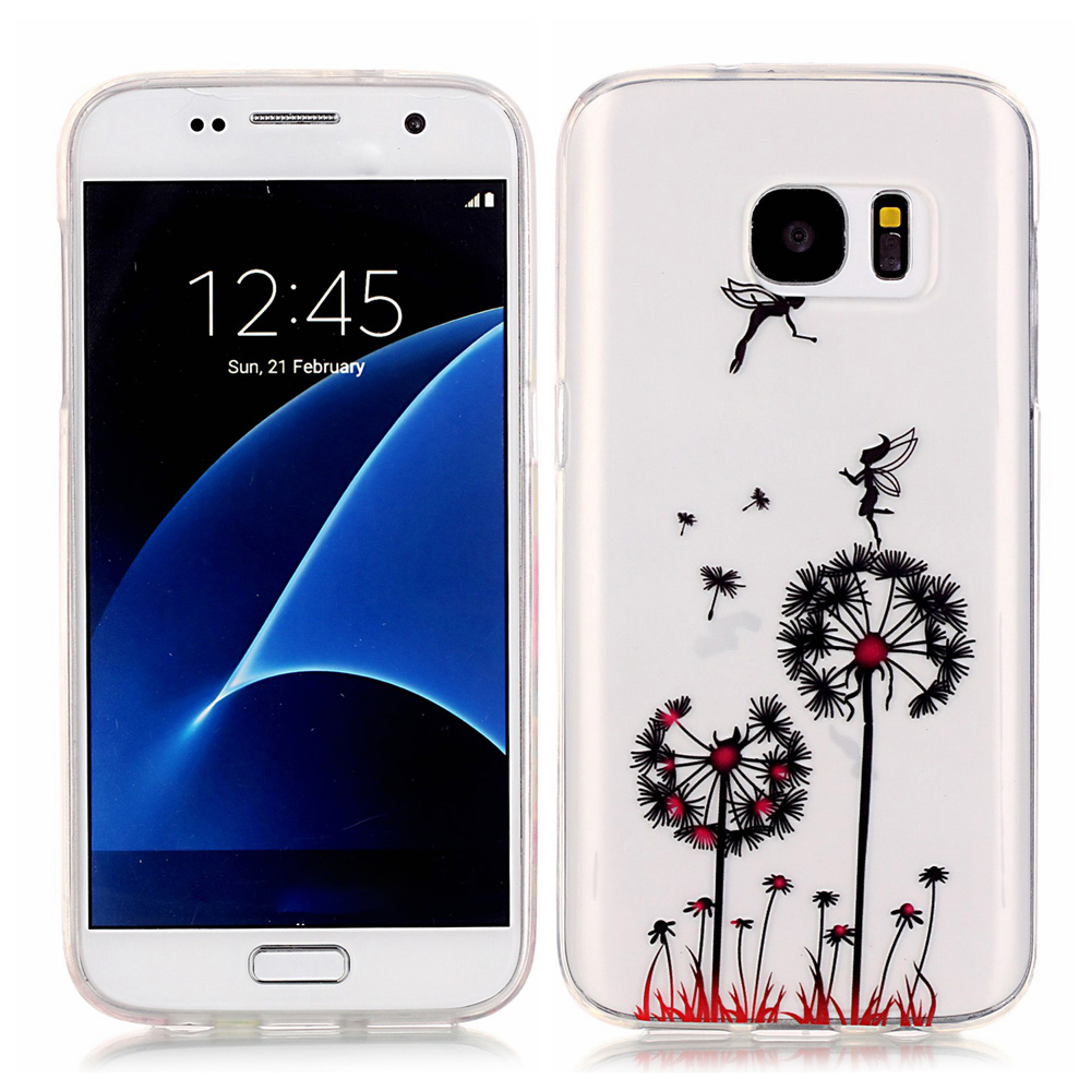 

Transparent IMD TPU Protective Cover for Samsung Galaxy S7 G930 - Dandelion, Galaxy S7