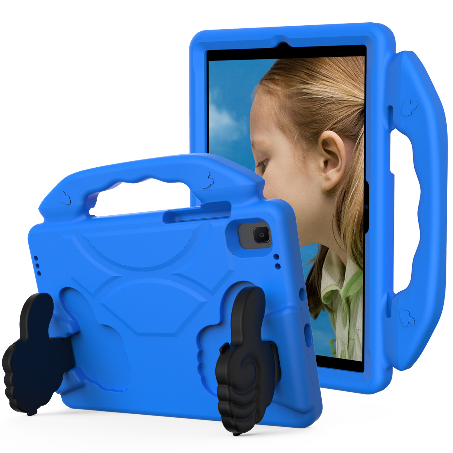 

Shockper -надежный Большой Палец Kickstand Eva Protective Shell Для Samsung Galaxy Tab A7 10.4 (2020)/Huawei Matepad 10.4 (2020)/(2022)/Honor V6 - Синий, Galaxy Tab S6 Lite