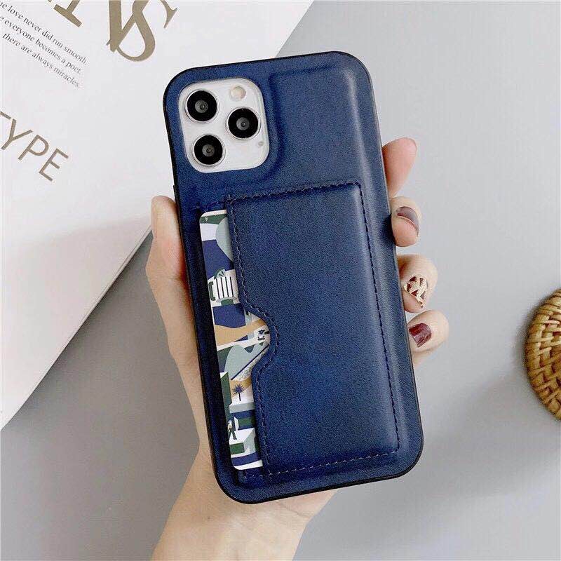 

Card Holder PU Leather Coated TPU Shell Case for Samsung Galaxy S20 FE/Samsung Galaxy S20 FE 5G - Blue, Galaxy S20 FE