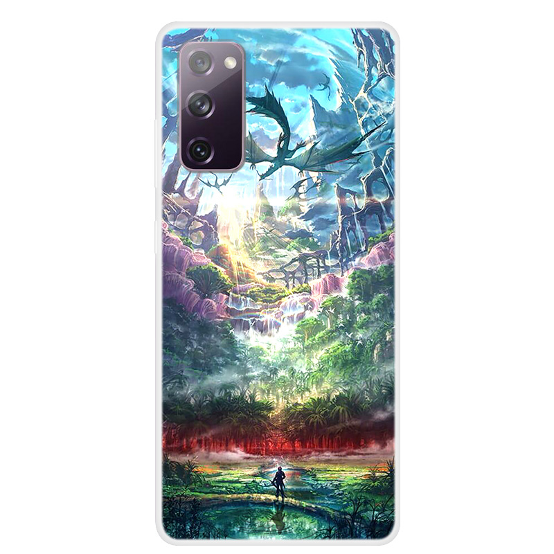 

Печать Шаблона TPU Телефон Мягкий Корпус Для Samsung Galaxy S20 fe 4G/5G/2022/S20 Lite - Динозавр, Galaxy S20 FE 5G