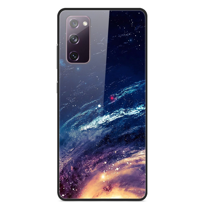 

Pattern Printing for Samsung Galaxy S20 FE 4G/5G/2022/S20 Lite Glass + PC + TPU Hybrid Case - Nebula Figure, Galaxy S20 FE