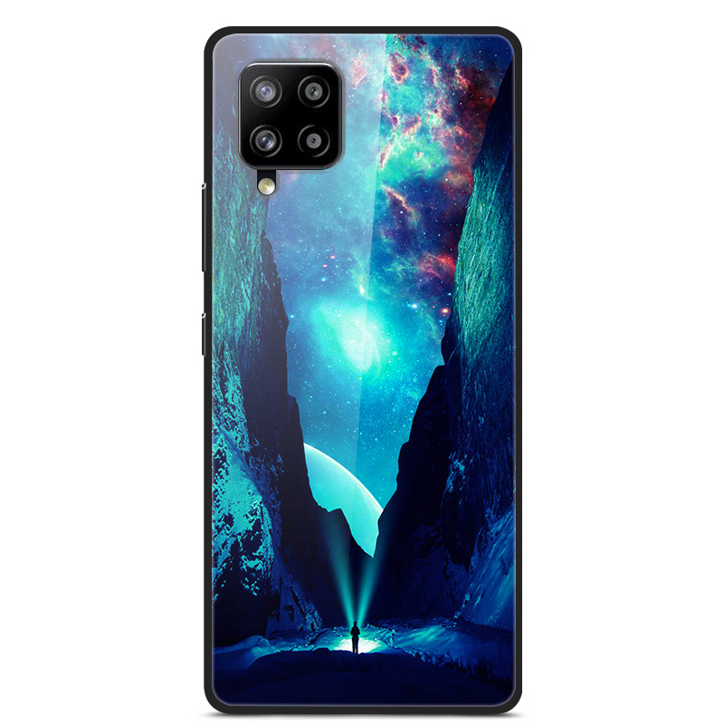 

Причудливый Стиль Печатный Стекло + пк + Крышка TPU Для Samsung Galaxy A42 5G Case - Dim Star, Galaxy A42 5G