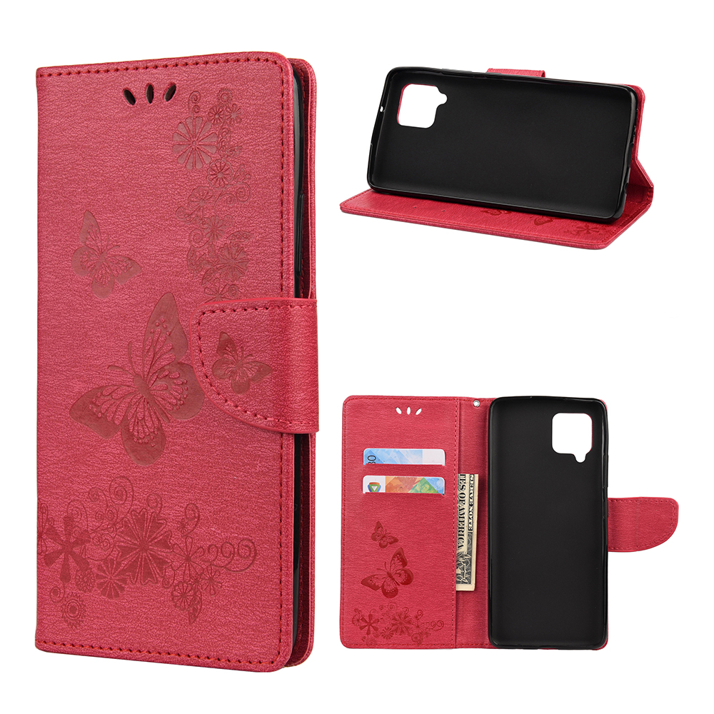 

Butterfly Pattern Imprinting Leather Phone Shell for Samsung Galaxy A42 5G - Red, Galaxy A42 5G
