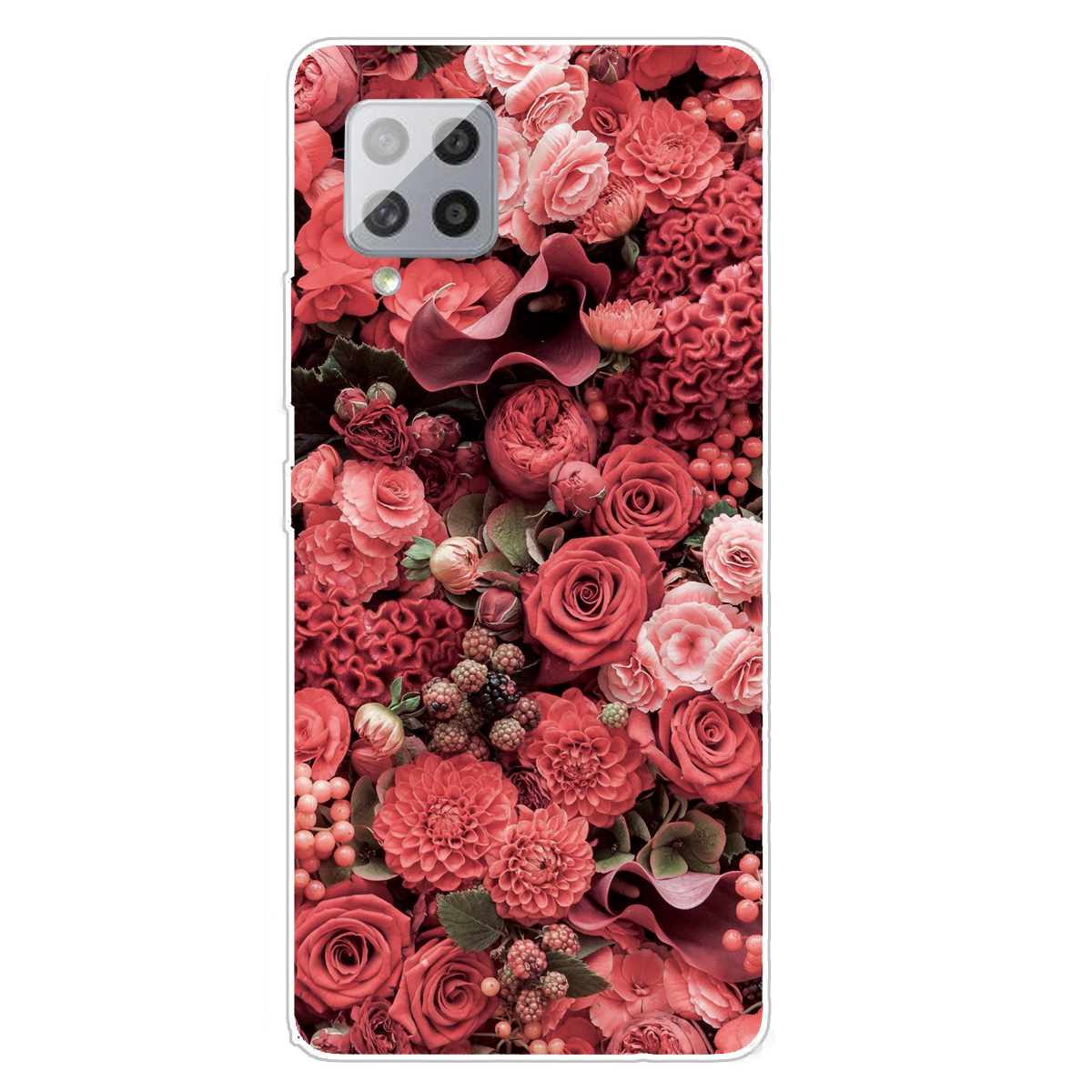 

High Transmittance Patterned Cover for Samsung Galaxy A42 5G Protector TPU Case - Rose, Galaxy A42 5G