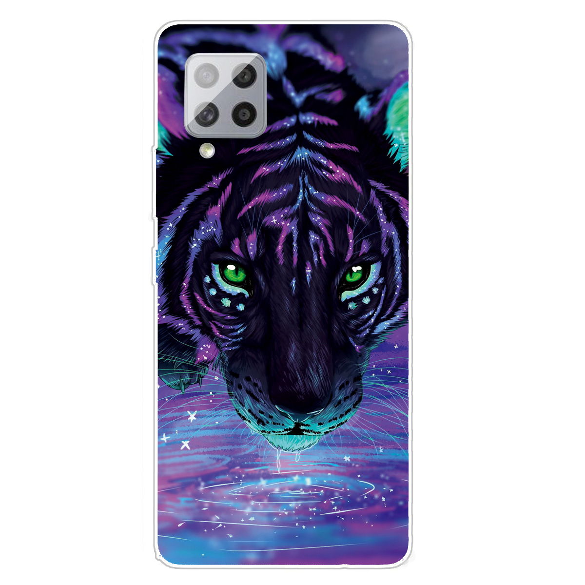 

High Transmittance Patterned Cover for Samsung Galaxy A42 5G Protector TPU Case - Tiger, Galaxy A42 5G
