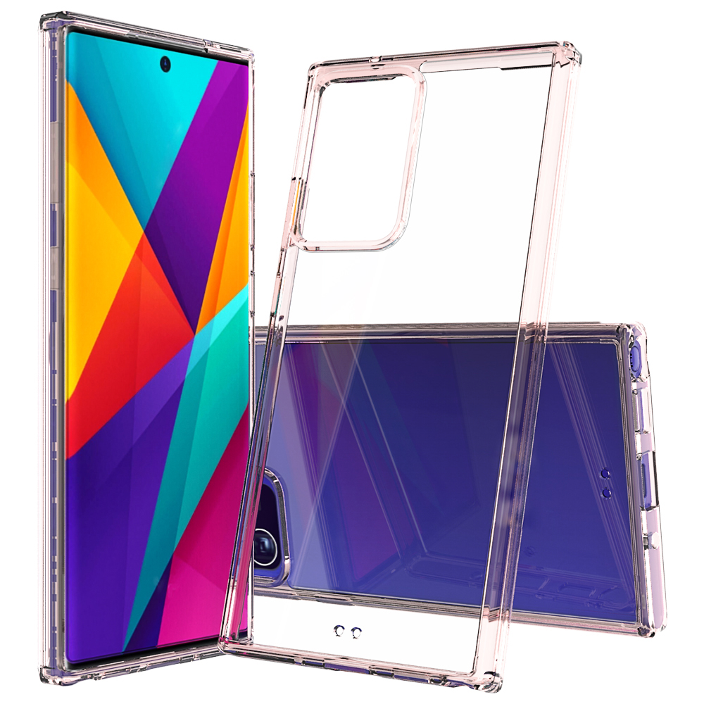 

Anti-Scratch Ultra Clear Acrylic + Colorful TPU Edge Hybrid Case for Samsung Galaxy Note20 Ultra/Note20 Ultra 5G - Pink, Galaxy Note20 Ultra 5G