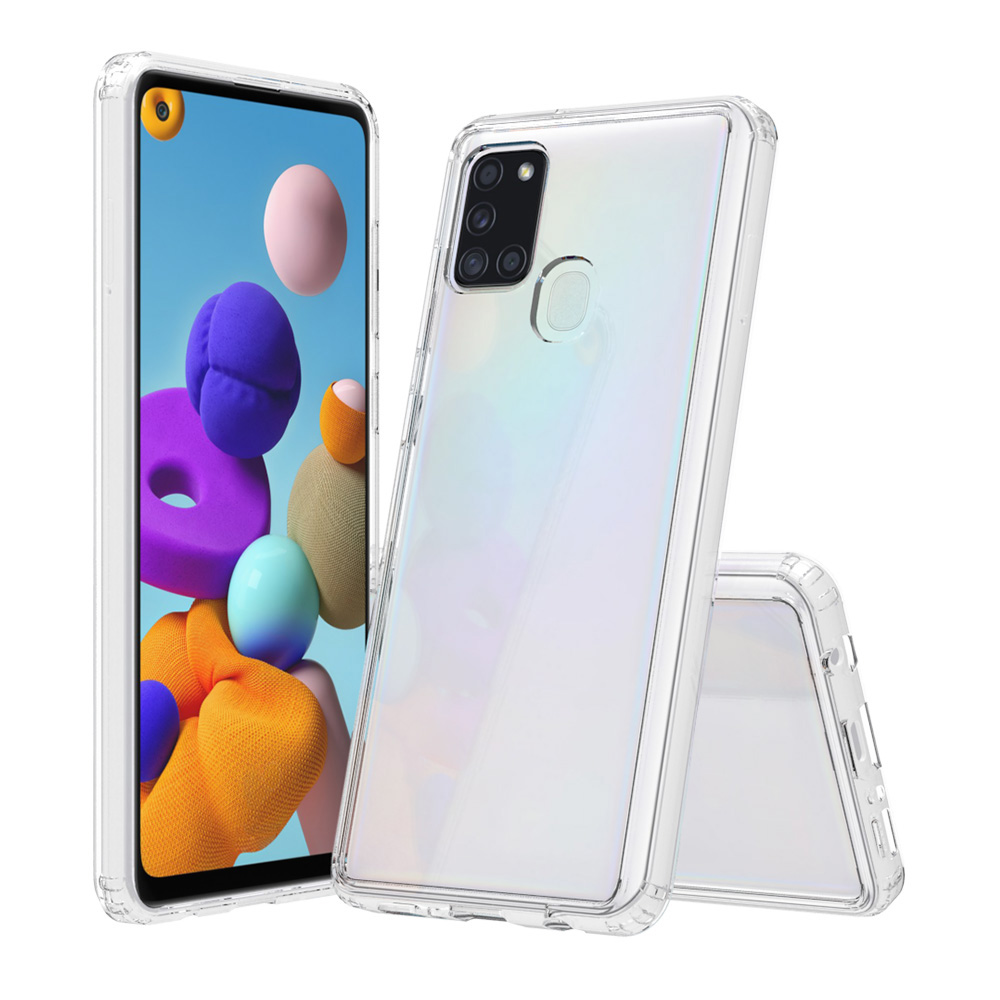 

Супер Тонкий И Тонкий Жесткий Акрил Обратно + Мягкий Гибридный Чехол Для Samsung Galaxy A21S - Прозрачный, Galaxy A21s