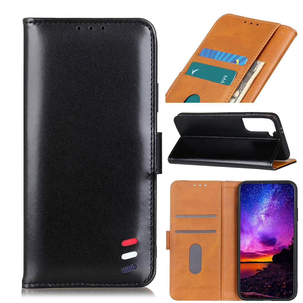 

TPU Inner Shell + PU Leather Cover Wallet Stand Case for Samsung Galaxy S21 Plus 5G - Black, Galaxy S21+ 5G