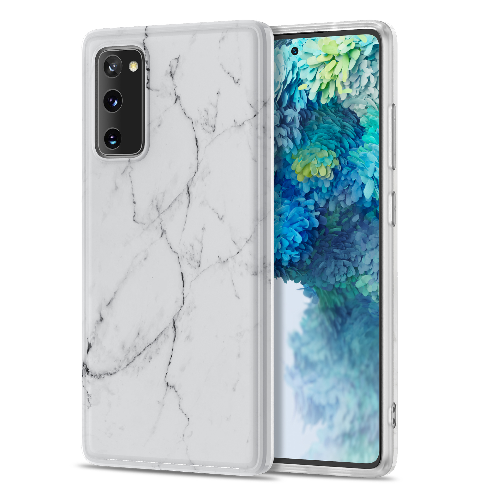 

MF Glossy Marble Pattern Photion Photion TPU Cover Cover Cover Для Samsung Galaxy S20 FE / S20 Fan Edition / S20 Fe 5G / S20 Fan Edition 5G / S20 Lite - Белый, Galaxy S20 Lite