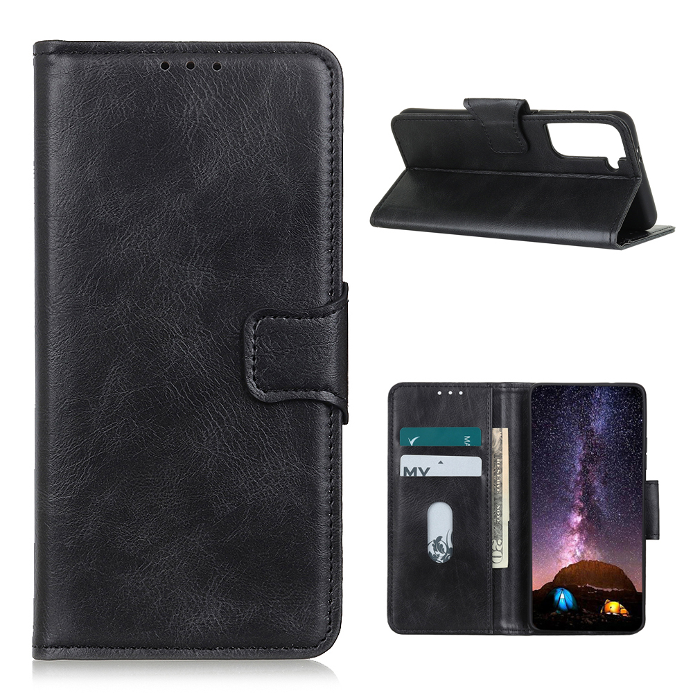 

Crazy Horse Stand Cover Wallet PU Leather Protector for Samsung Galaxy S21+ 5G - Black, Galaxy S21+ 5G