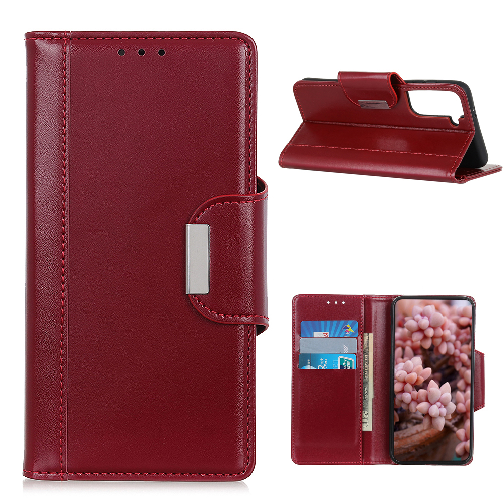 

PU Leather with Wallet Phone Cover for Samsung Galaxy S21+ 5G - Red, Samsung Galaxy S21+