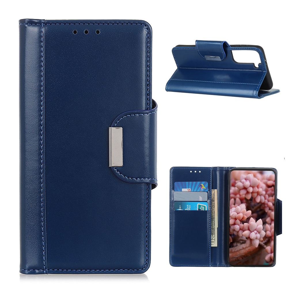 

PU Leather with Wallet Phone Cover for Samsung Galaxy S21+ 5G - Blue, Samsung Galaxy S21+
