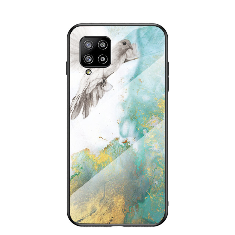 

Marbold Pattern Закаленное Стекло И PC Phone Shell С Краем TPU Для Samsung Galaxy A42 5G - Летающий Голубь, Galaxy A42 5G