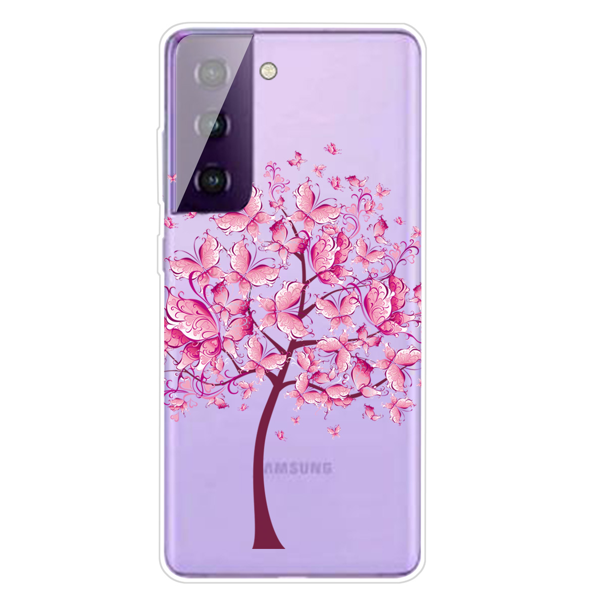 

Pattern Printing IMD TPU Cell Phone Cover for Samsung Galaxy S21+ 5G Soft Shell - Butterfly Tree, Samsung Galaxy S21+