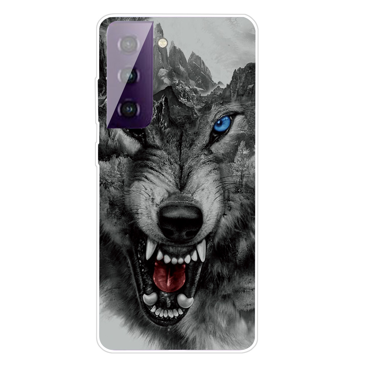 

Pattern Printing Workmanship TPU Phone Cover Case for Samsung Galaxy S21 5G - Ferocious Wolf, Galaxy S21 5G