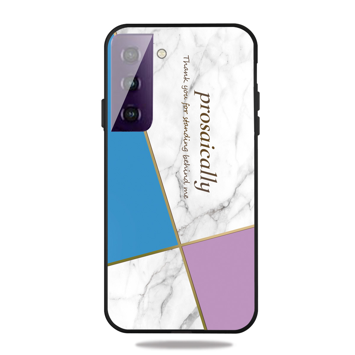 

Matte Black TPU Протектор Телефона Для Samsung Galaxy S21 + 5G Модный Мраморной Узор - Стиль I., Samsung Galaxy S21+