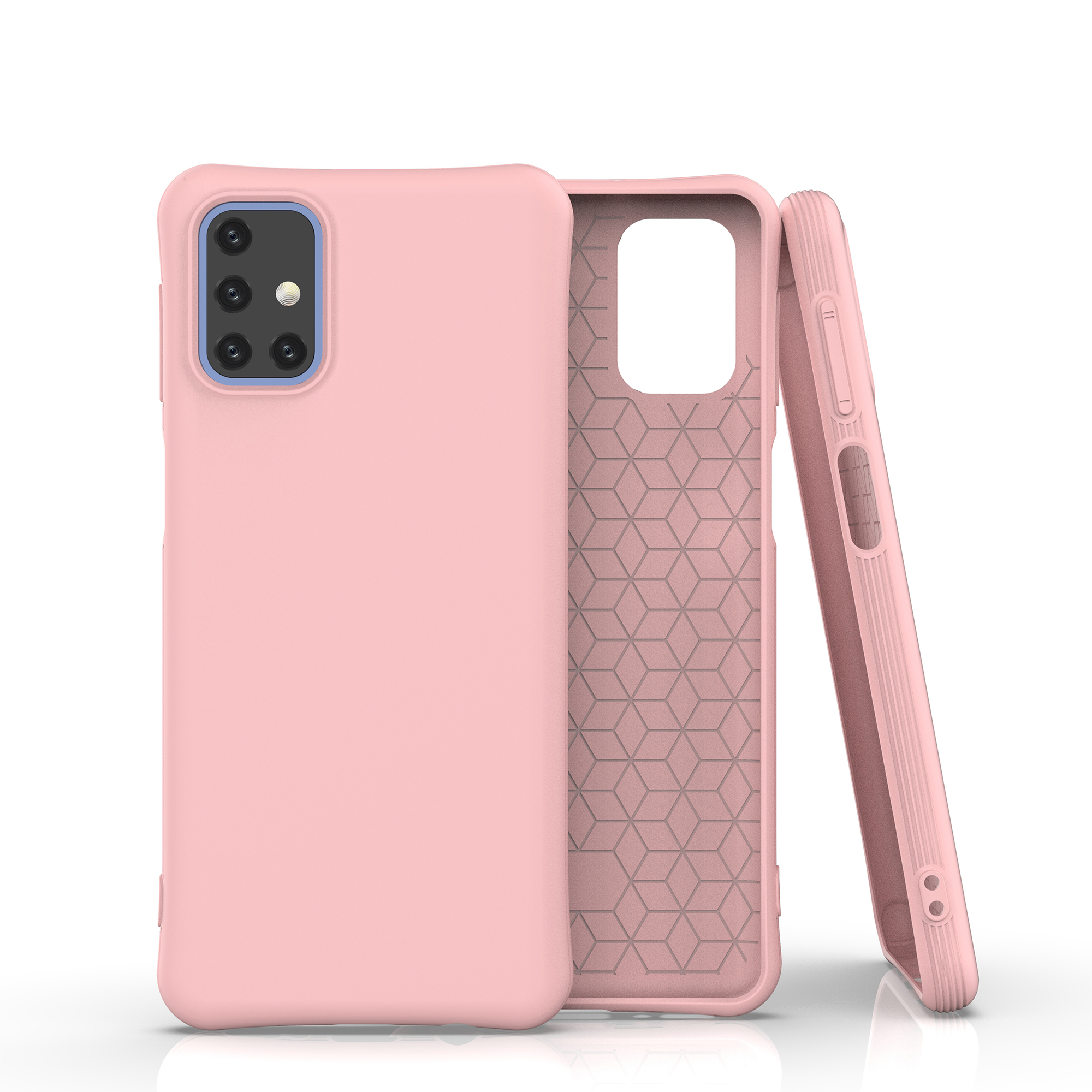 

Solid Colure Matte Soft TPU Защитный Корпус Для Samsung Galaxy M31s - Розовый, Samsung Galaxy M31s