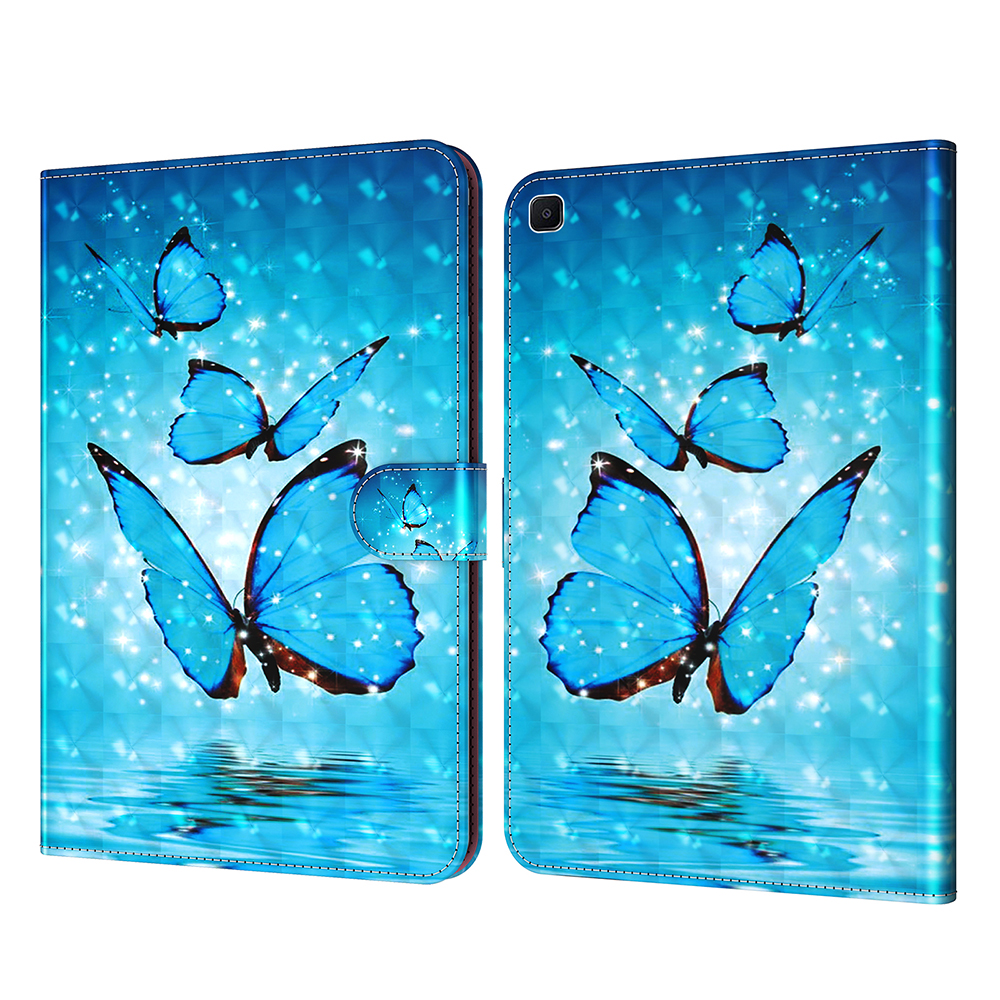 

Pattern Printing Tablet Leather Wallet Case for Samsung Galaxy Tab S6 Lite - Blue Butterfly, Galaxy Tab S6 Lite