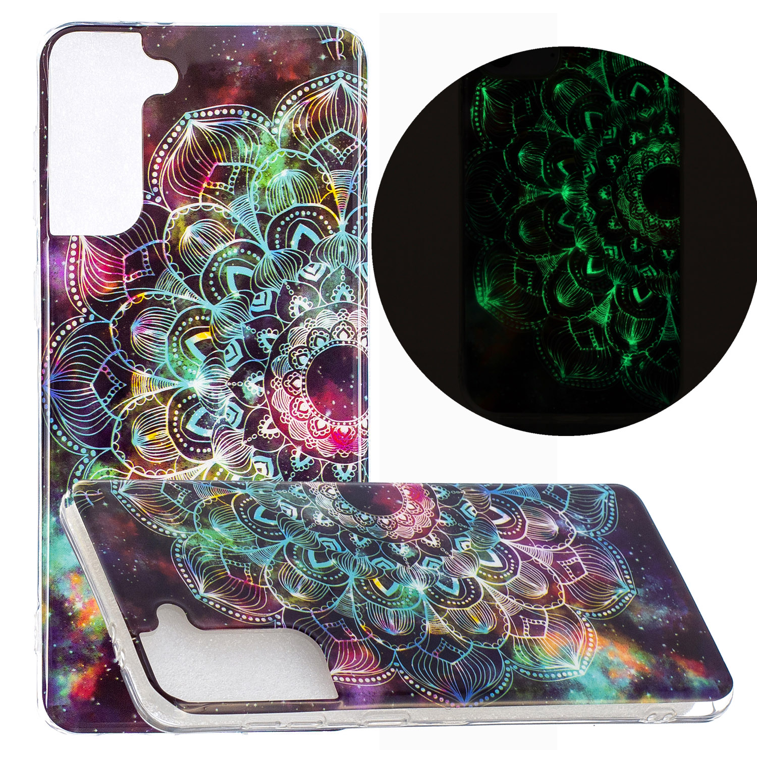 

Уникальный NoctiLucent IMD TPU Case Для Samsung Galaxy S21 + 5G Защитная Чехол Для Защиты - Цветочный Узор, Samsung Galaxy S21+